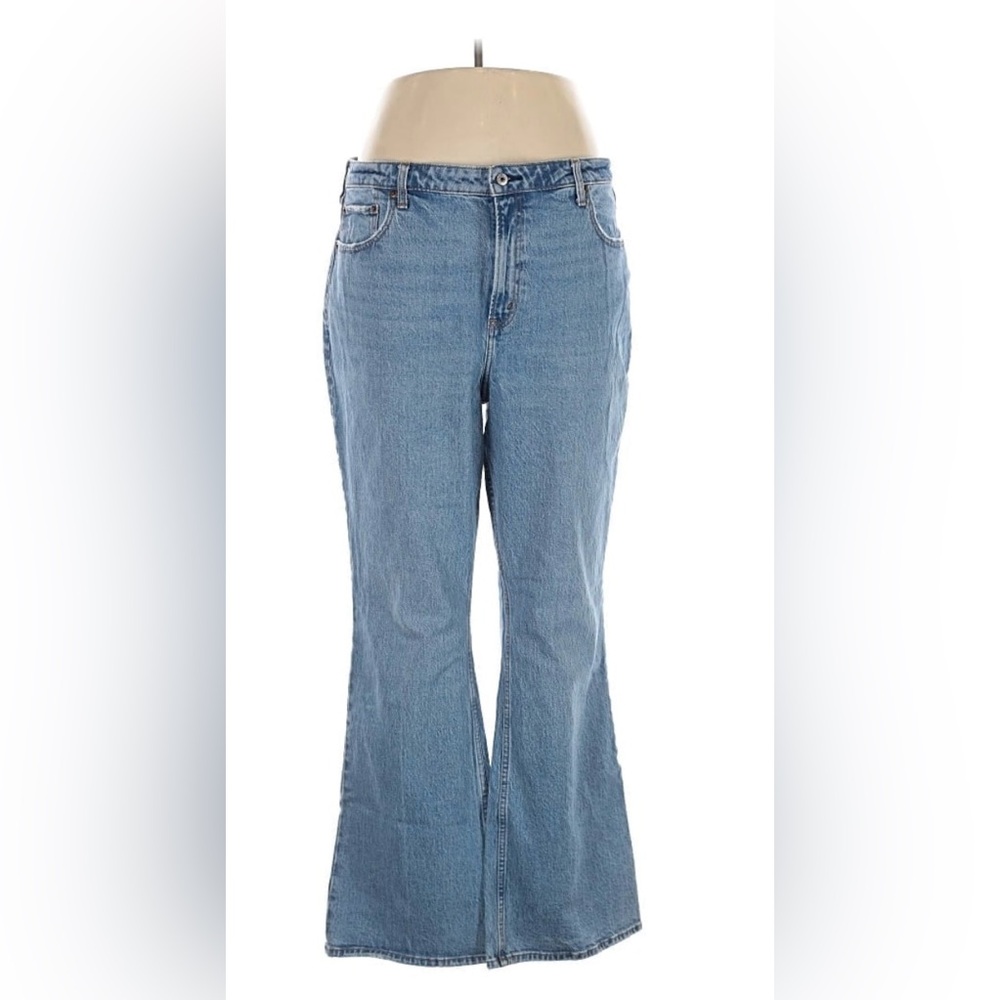 Abercrombie & Fitch Light Blue Flare Jeans (curve love, tall)
